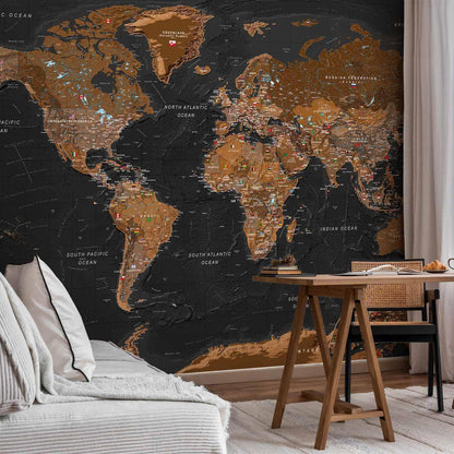 Fototapete - World: Stylish Map