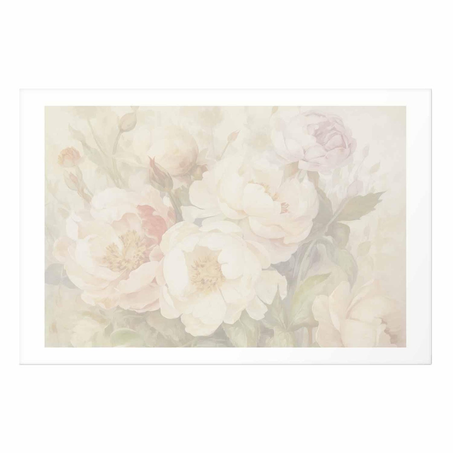 Poster - Peonies in the Mist