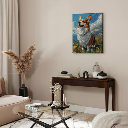 Malen nach Zahlen - Sunny Corgi