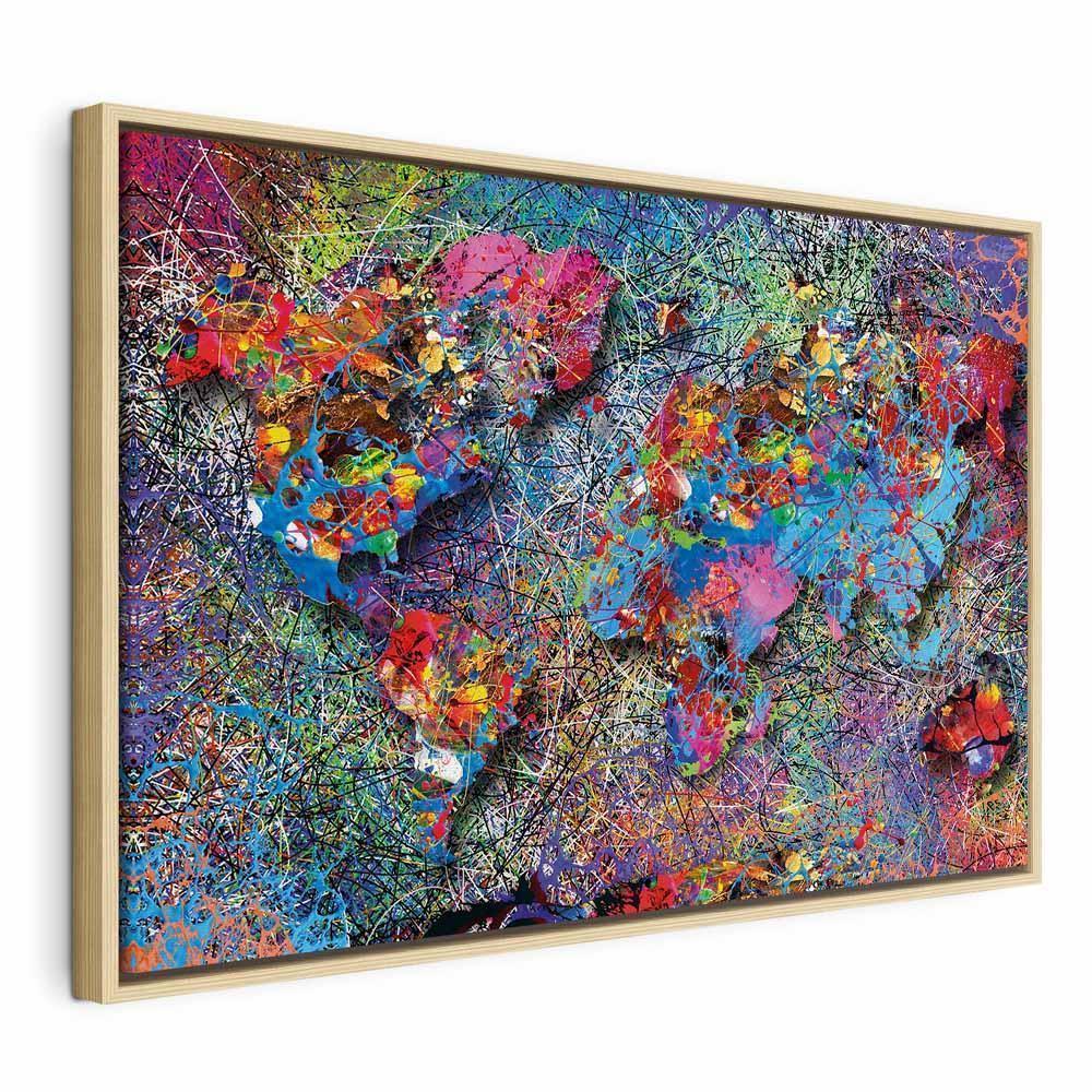 Leinwandbild - Map: Jackson Pollock inspiration