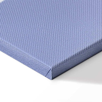 Leinwandbild - Lines and Symmetry - Expressive White Grid on a Blue Background