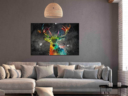 Leinwandbild - Rainbow Deer (1 Part) Wide Artgeist