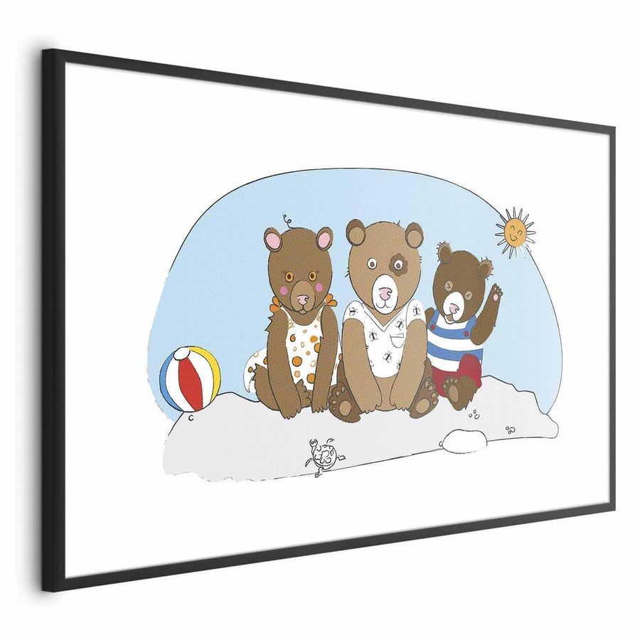 Poster - Bears on the Beach Artgeist