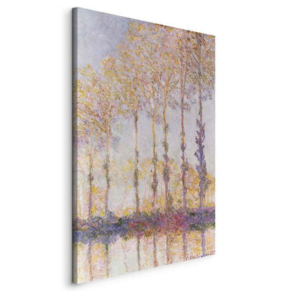 Leinwandbild - Poplars on the Bank of the River Epte Artgeist