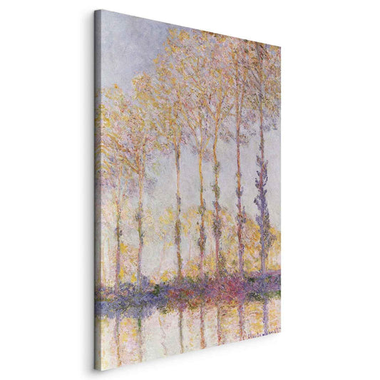 Leinwandbild - Poplars on the Bank of the River Epte Artgeist