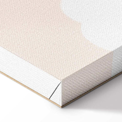 Leinwandbild - Jumping Numbers - Numbers in a Subdued Beige-Brown Hue Among Snowflakes Stars and Clouds