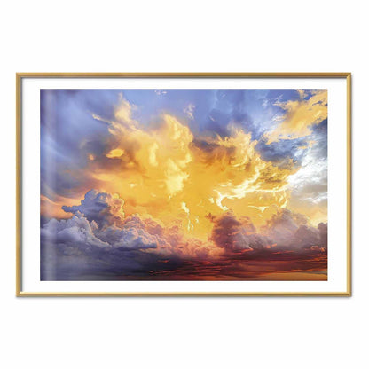 Poster - Beautiful Sunset - clouds in warm shades