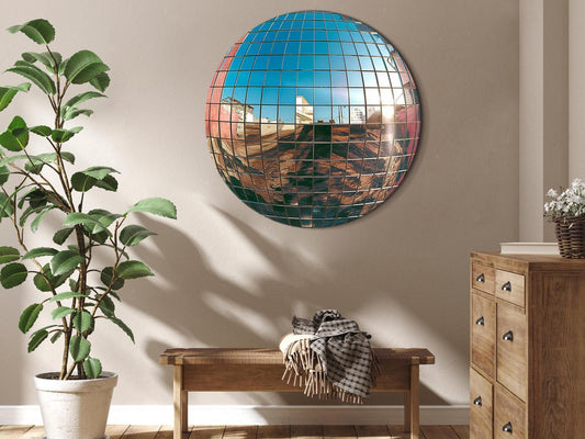 Rundes Bild - Platinum disco ball