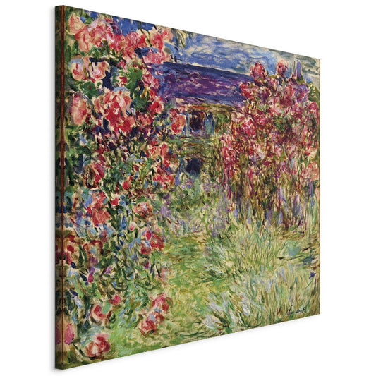 Leinwandbild - La maison dans les roses (Claude Monet) Artgeist