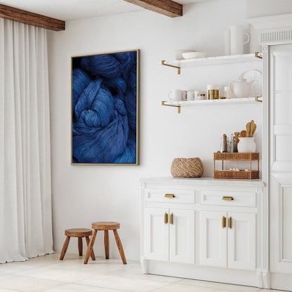 Leinwandbild - Blue Worsted (1 Part) Vertical