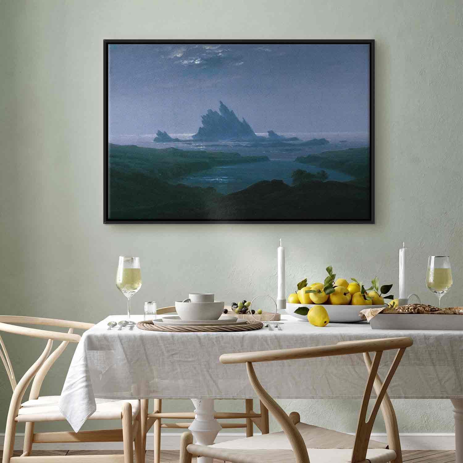 Leinwandbild - Cliff reef on the beach (Caspar David Friedrich) Artgeist