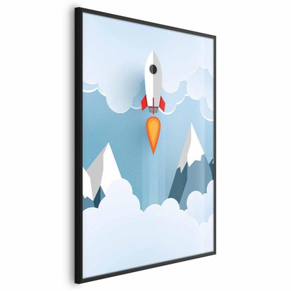 Poster - Rocket in the Clouds Artgeist