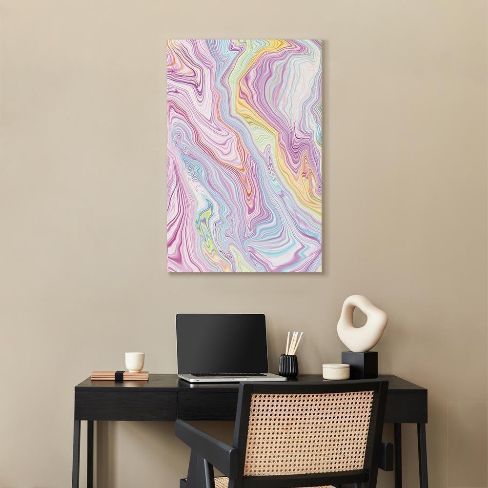 Leinwandbild - Colorful Dream - Abstract Shapes in Pastel Colors