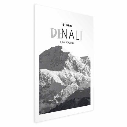 Poster - Majestic mountain peak Denali mountain crown mountain landscape