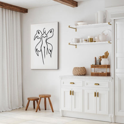 Leinwandbild - Butterfly Woman (1 Part) Vertical