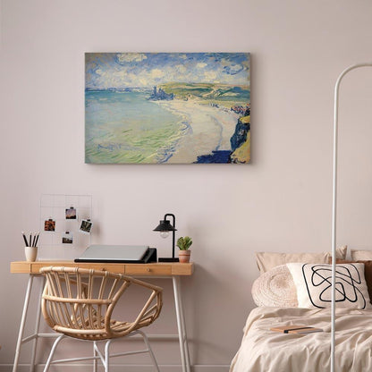 Leinwandbild - Claude Monet – Beach at Pourville