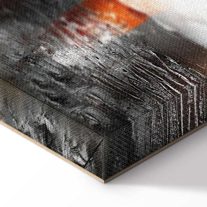 Leinwandbild - Reflection of Colors (1-part) - Sunset in Painted Abstract Background