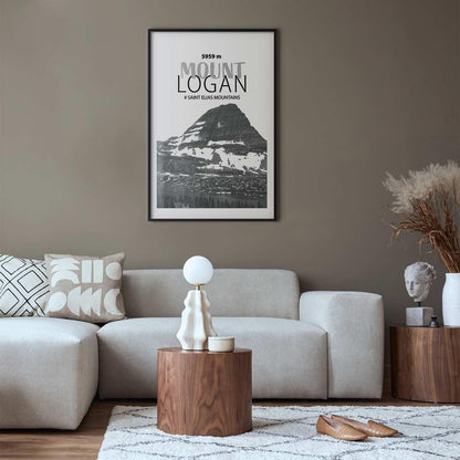 Poster - The majestic Mount Logan mountain peak, crown of mountains, mountain landscape