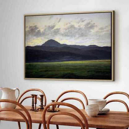 Leinwandbild - Berglandschaft in Böhmen (Caspar David Friedrich) Artgeist