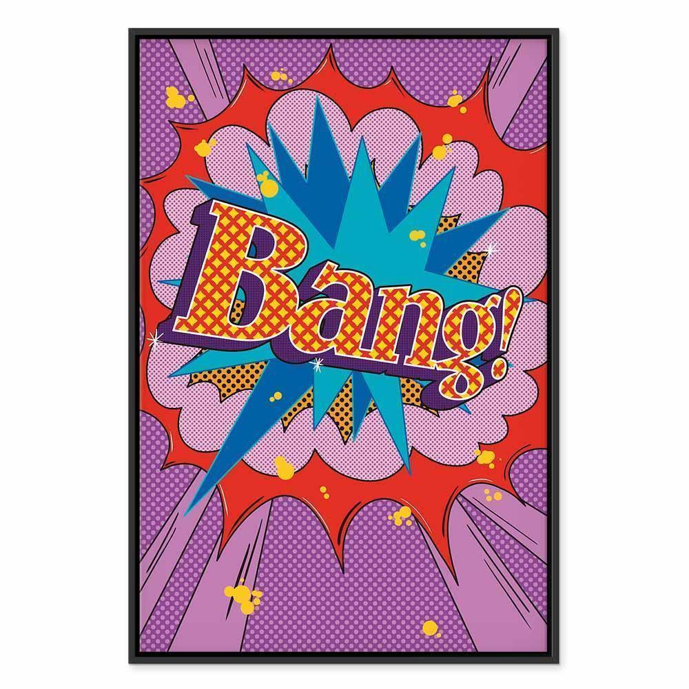 Leinwandbild - Comic Street Art (1-part) - Colorful Text on Vibrant Background