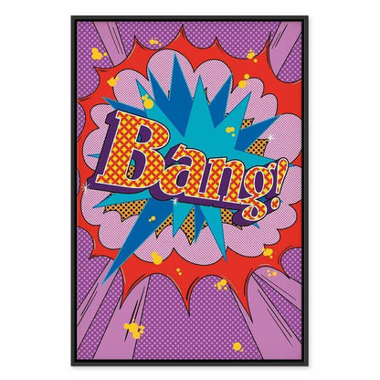 Leinwandbild - Comic Street Art (1-part) - Colorful Text on Vibrant Background