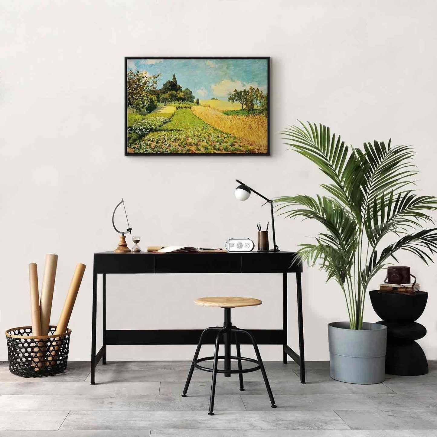 Leinwandbild - Wheat field (Alfred Sisley)