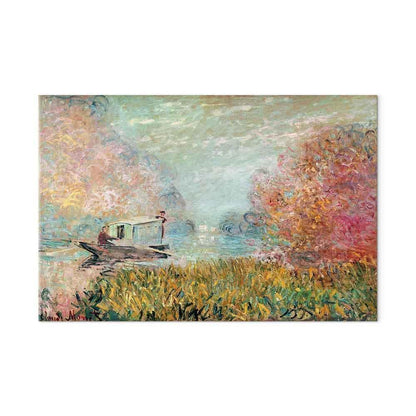 Leinwandbild - Claude Monet – Boat on the Seine
