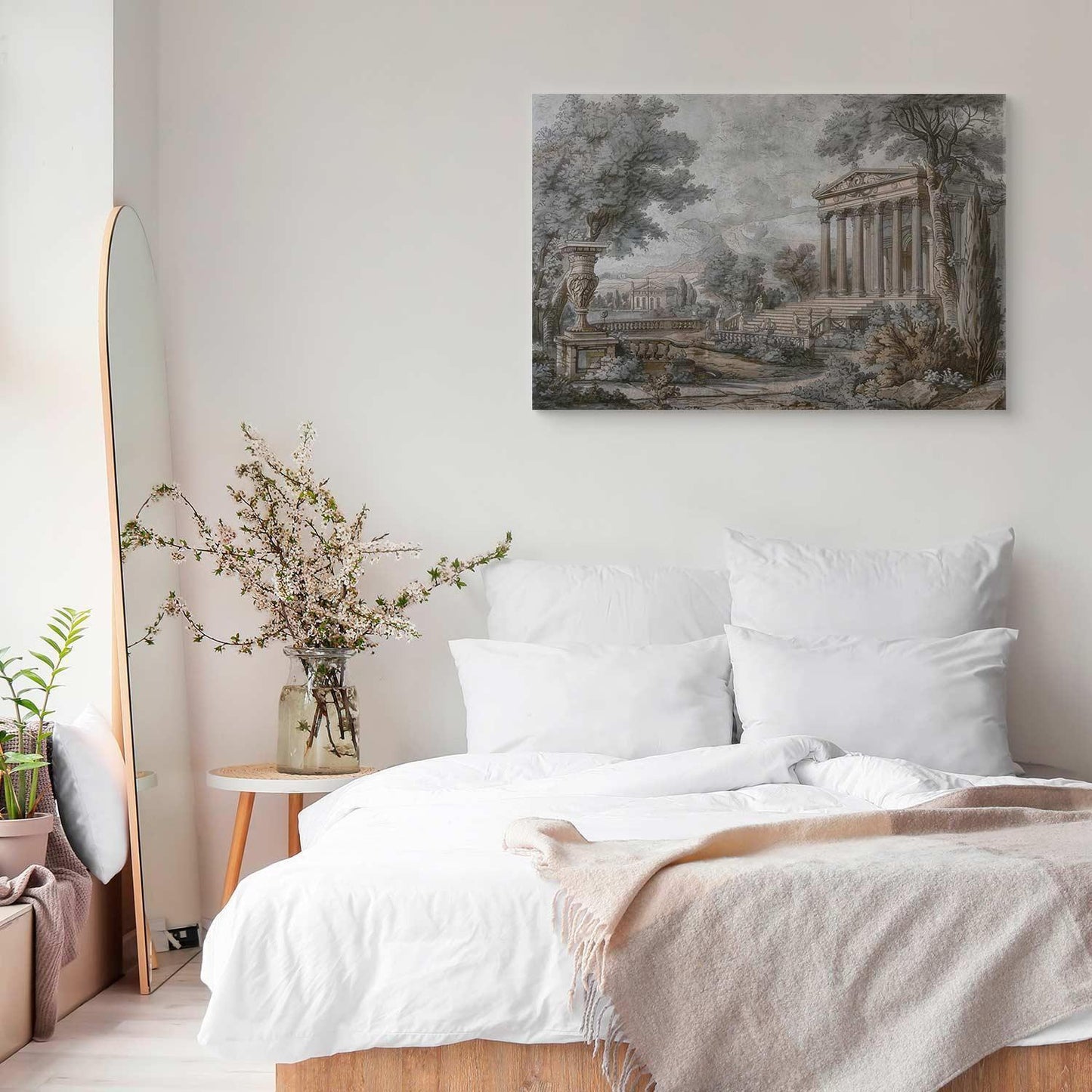 Leinwandbild - Temple on a hill - Greek architecture in subdued colours