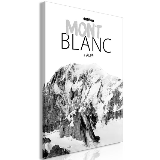 Leinwandbild - Mont Blanc (1 Part) Vertical Artgeist