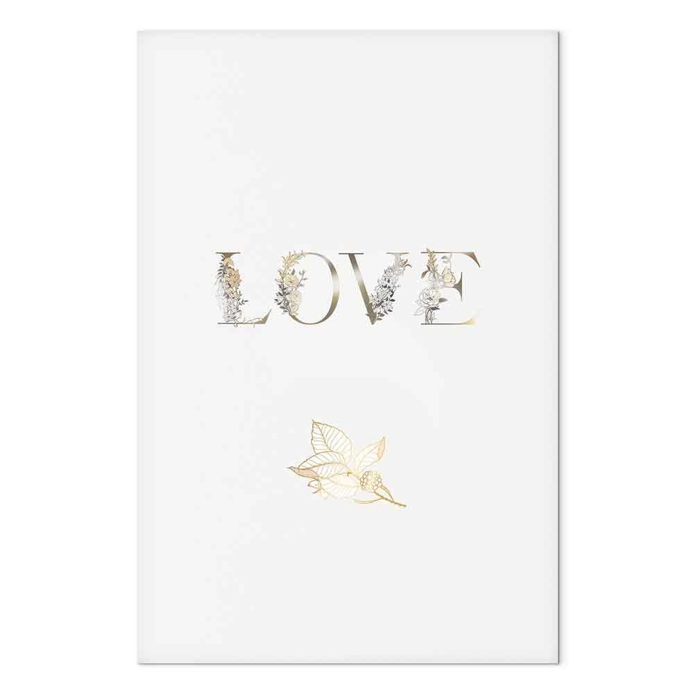 Leinwandbild - Love Is Strength (1 Part) Vertical