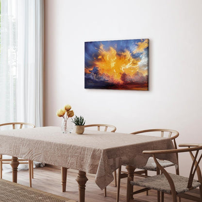 Leinwandbild - Beautiful Sunset - Clouds in Warm Shades