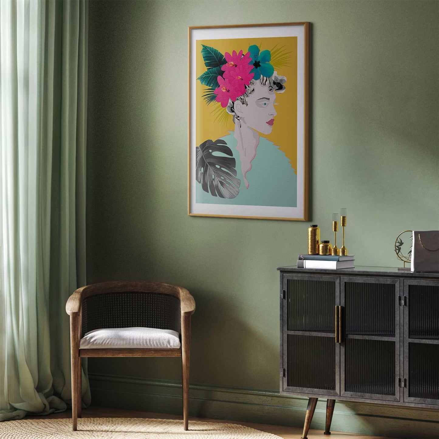 Poster - Flowers in the Hair