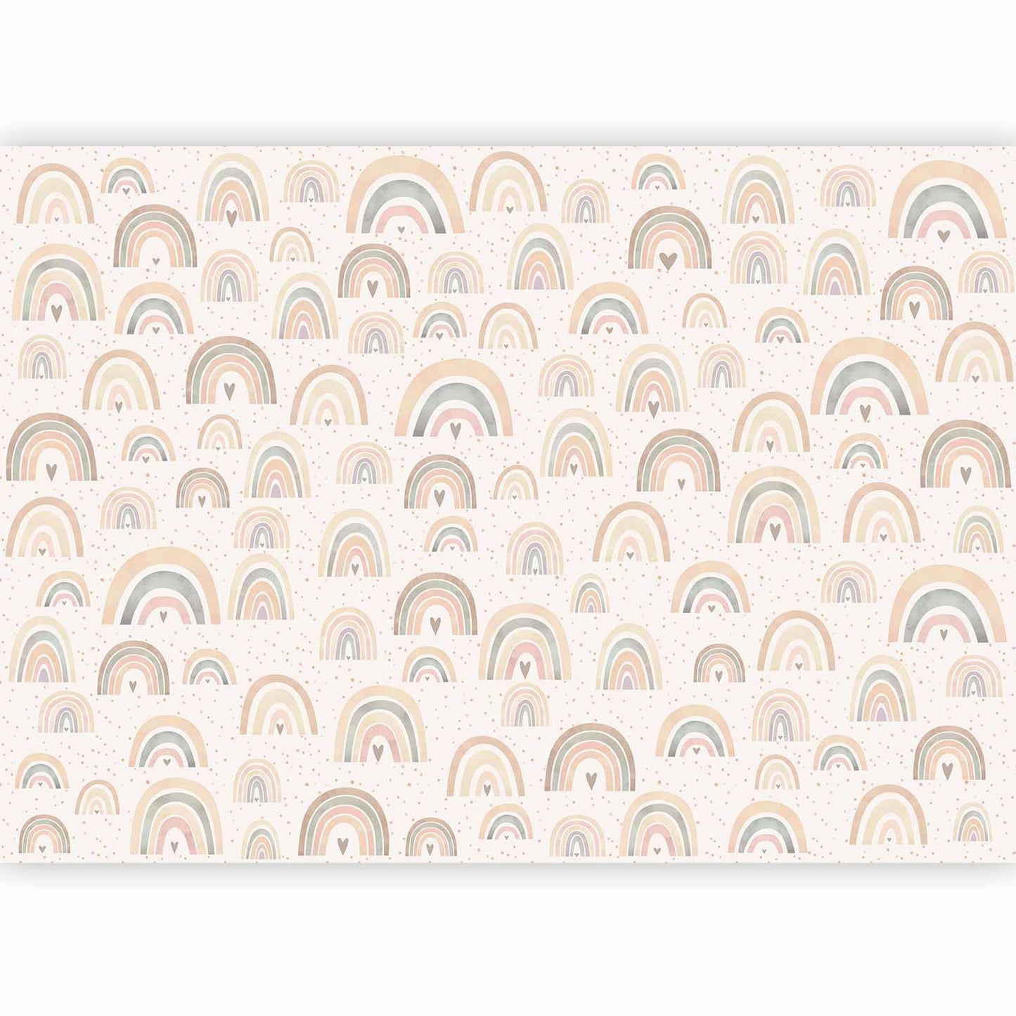 Fototapete - Rainbows and Hearts