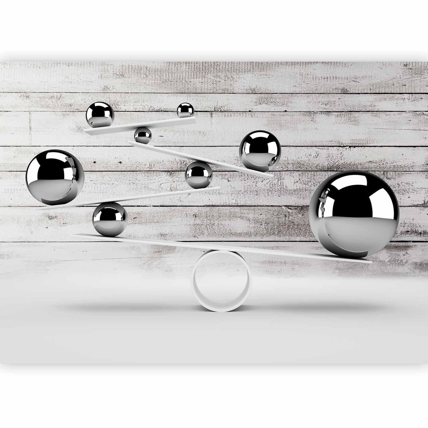 Fototapete Balance - Harmonische 3D-Komposition mit geometrischen Formen