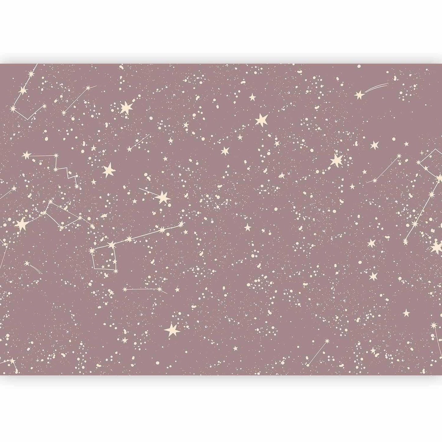 Fototapete - Night Sky - Artistic Constellations and Stars in Pastel Shades Artgeist