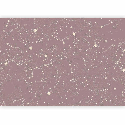 Fototapete - Night Sky - Artistic Constellations and Stars in Pastel Shades Artgeist