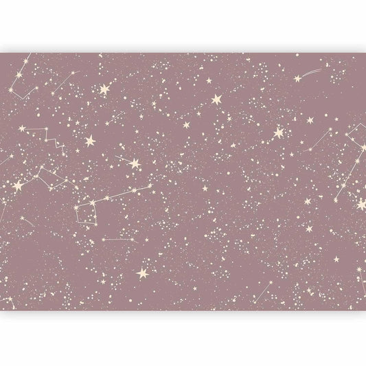 Fototapete - Night Sky - Artistic Constellations and Stars in Pastel Shades Artgeist