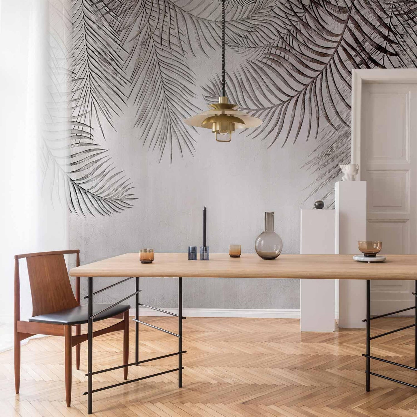 Fototapete - Night Palm Trees