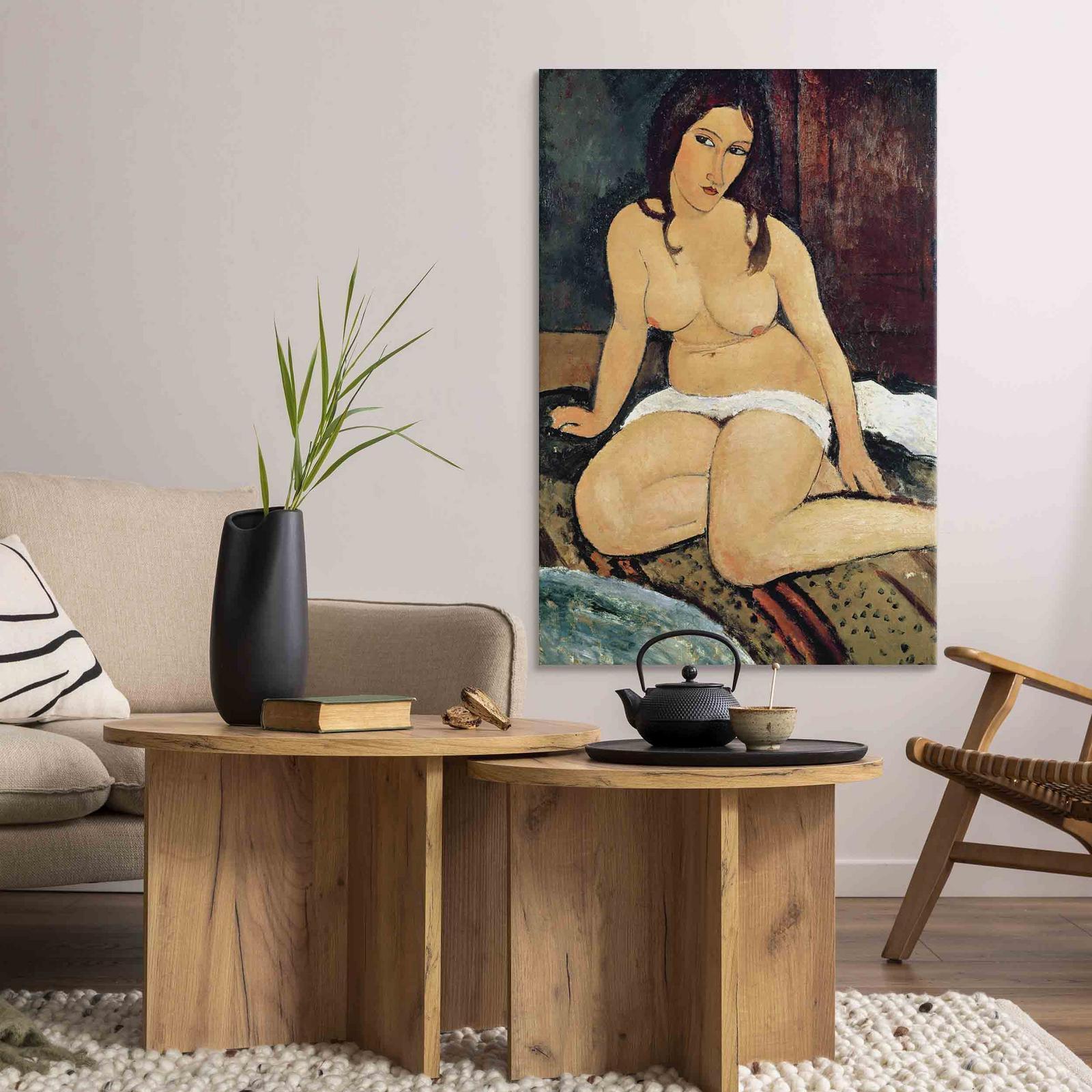 Modigliani Kunstdruck Sitzende Frau - Italienischer Meister der modernen Aktmalerei