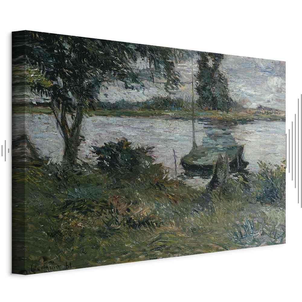 Leinwandbild - Paul Gauguin – Flußufer