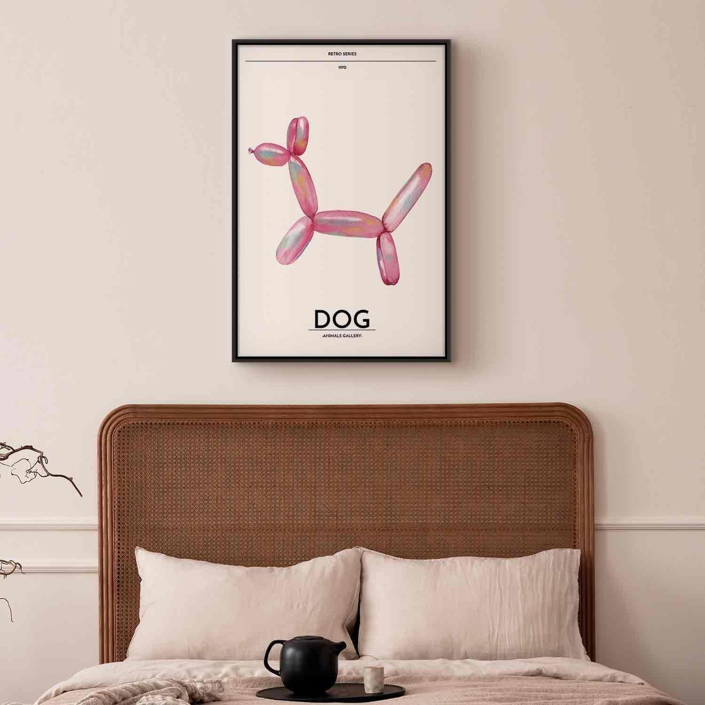 Leinwandbild - Holo-Dog - Colorful Dog in Retro Style