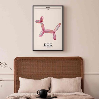 Leinwandbild - Holo-Dog - Colorful Dog in Retro Style