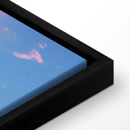 Leinwandbild - Night Concert in the Mountains: Clouds Illuminated by the Last Rays of the Sun