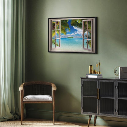Leinwandbild - Window: Sea View