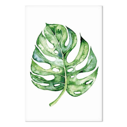 Leinwandbild - Watercolor Monstera (1 Part) Vertical