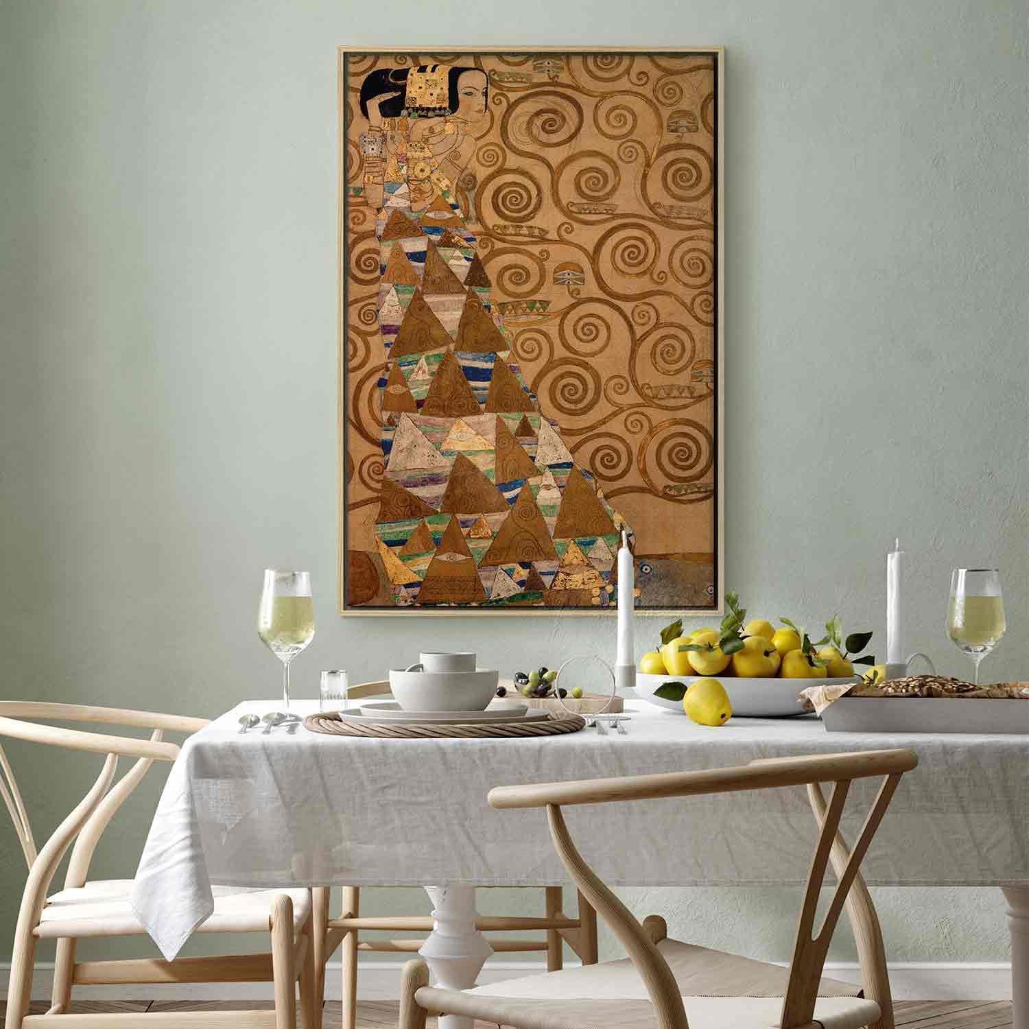 Leinwandbild - Expectation (Gustav Klimt) Artgeist