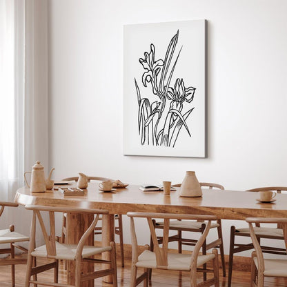 Leinwandbild - Love Irises (1 Part) Vertical