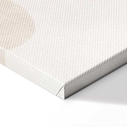 Leinwandbild - Fairy-Tale Moon - Pastel Moon with Balloons Among Colorful Clouds and Stars in Subdued Colors on a Light Background