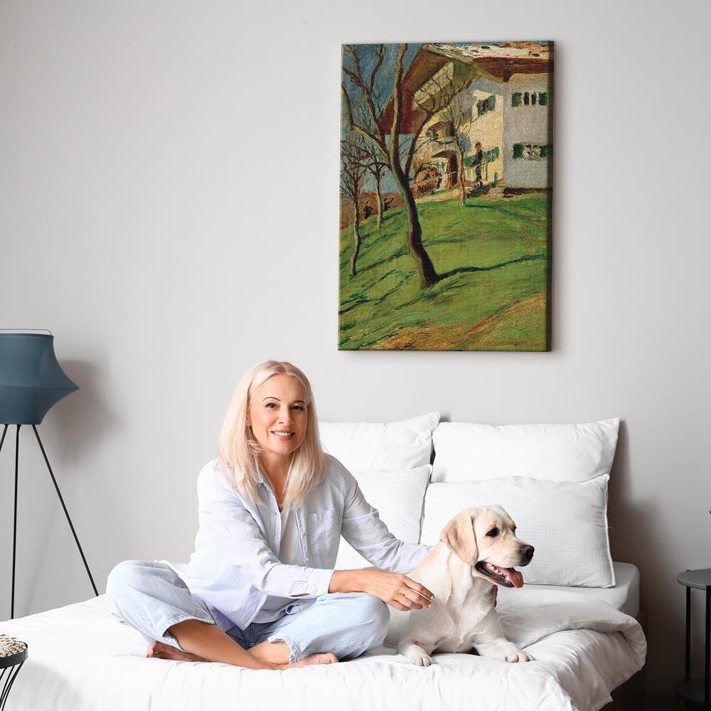 Leinwandbild - August Macke – Unser Häuschen in Tegernsee