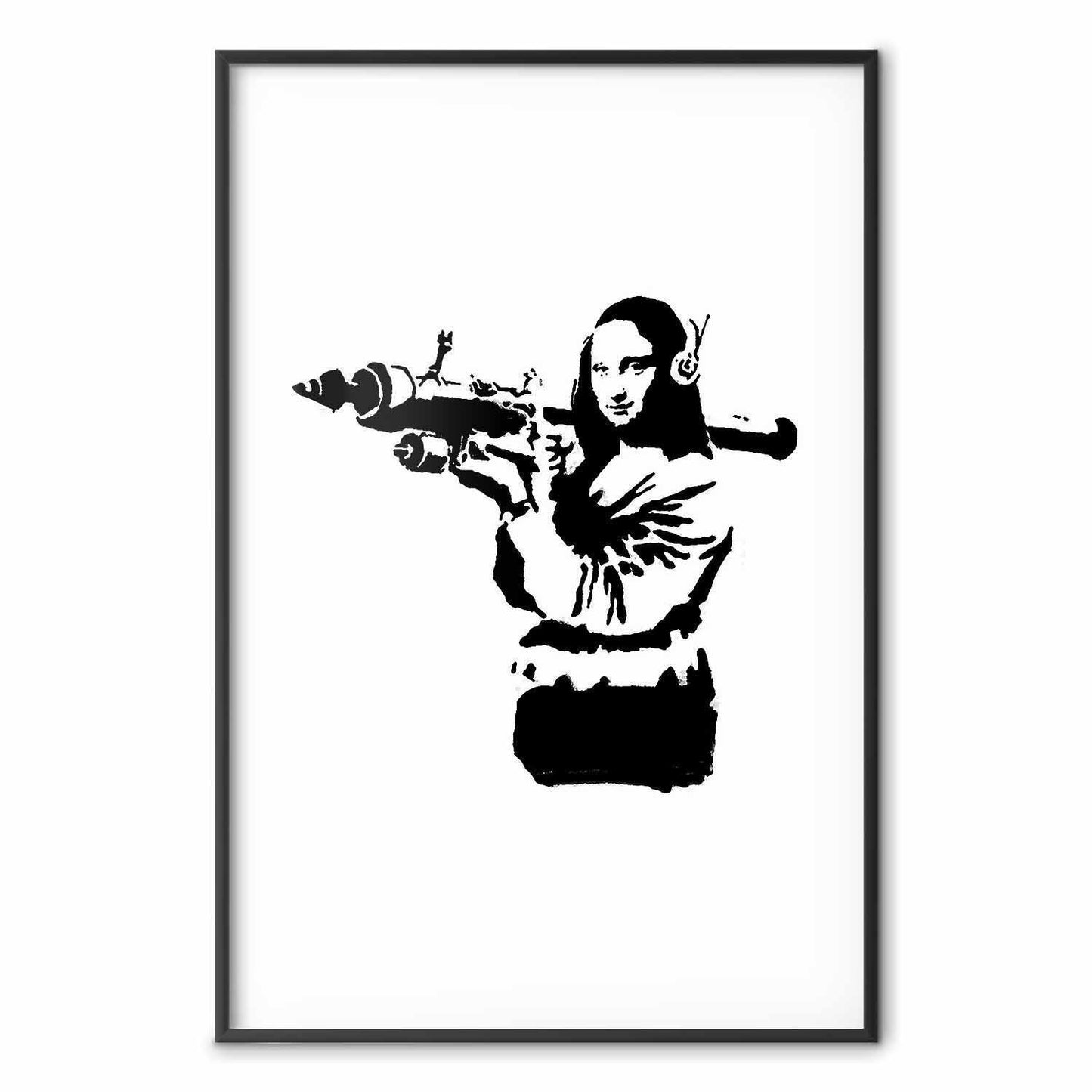 Poster - Banksy Mona Lisa with Rocket Launcher